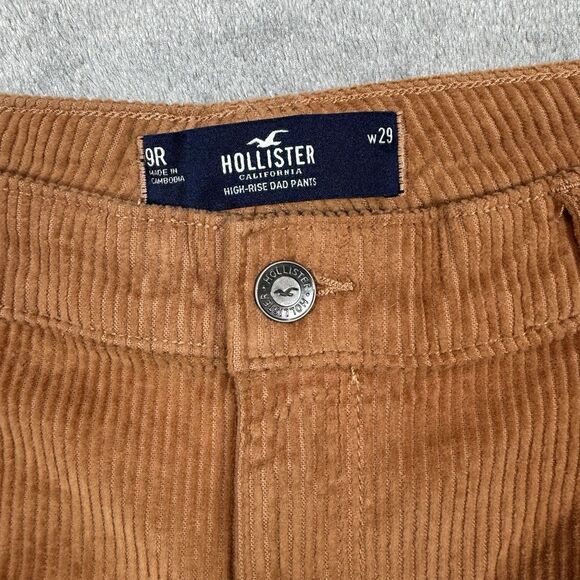 Hollister Pants Women's 9R Brown Corduroy High Rise Dad Pants - Picture 8 of 11